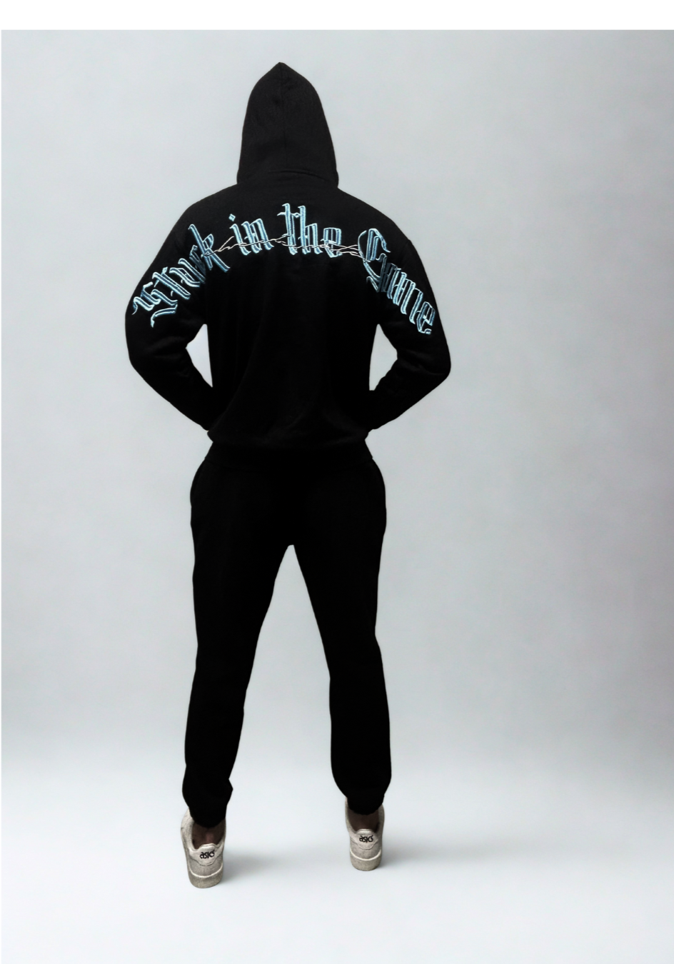 sky blue Checkmate hoodie