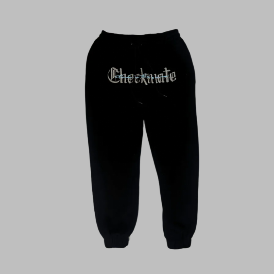 sky blue Checkmate Trackpants