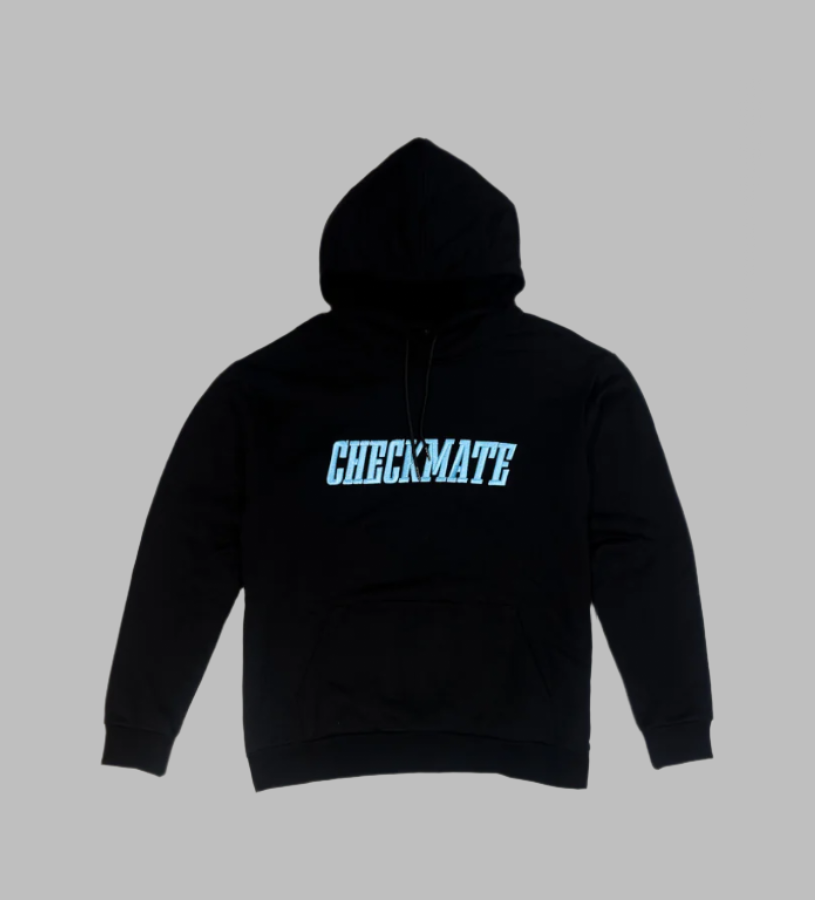 sky blue Checkmate hoodie