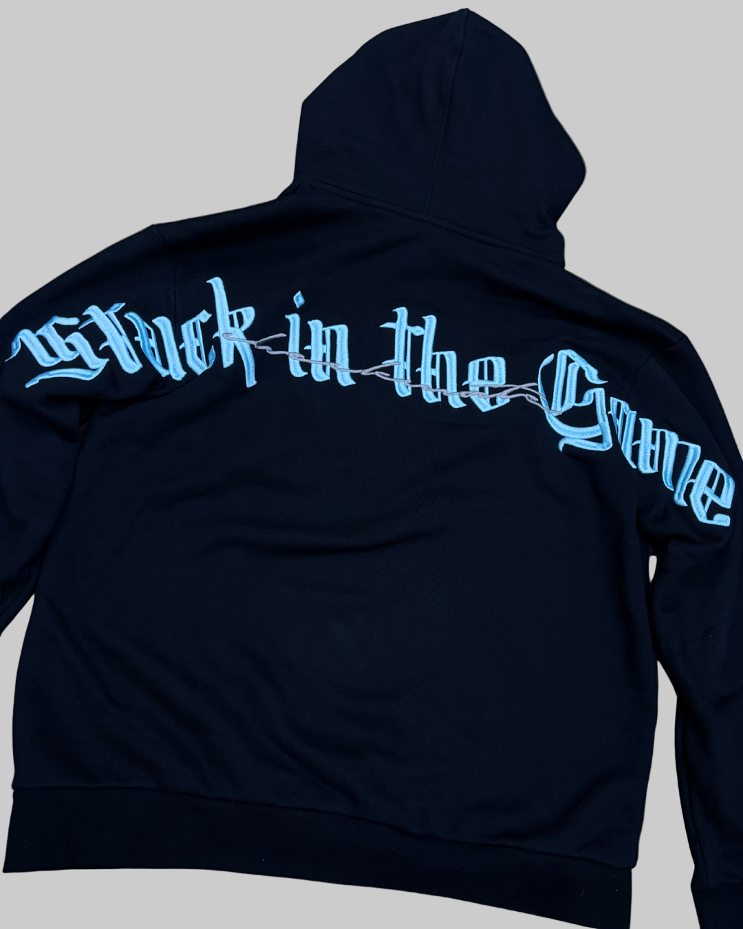 sky blue Checkmate hoodie