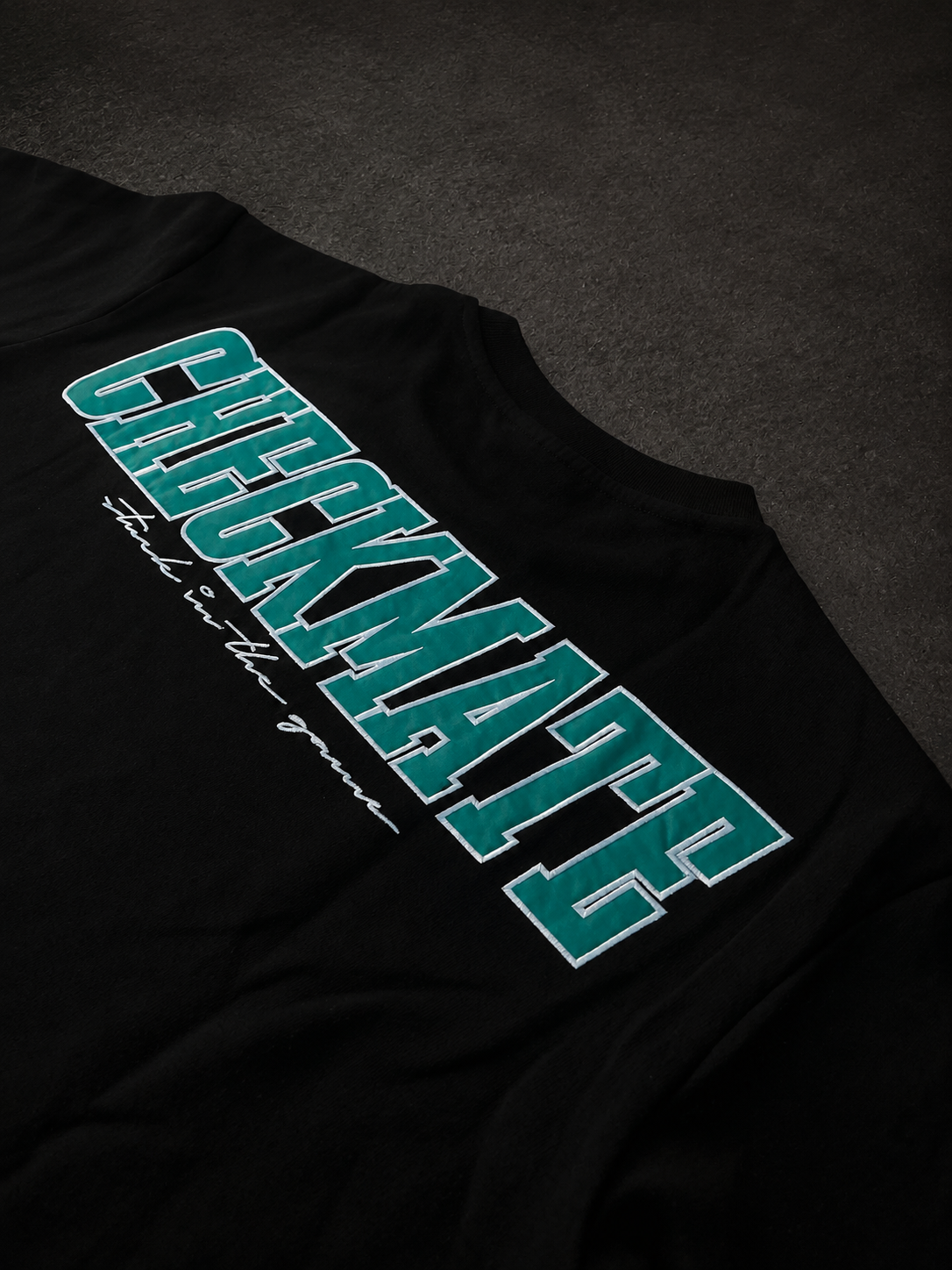 checkmate core- aqua tee