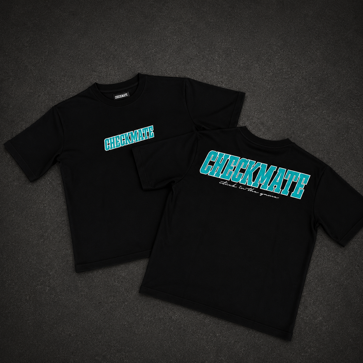 checkmate core- aqua tee